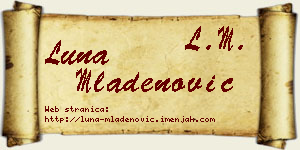 Luna Mladenović vizit kartica